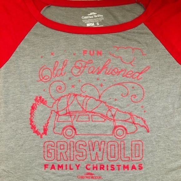 National Lampoon Christmas Vacation Raglan Shirt Small - Picture 4 of 5